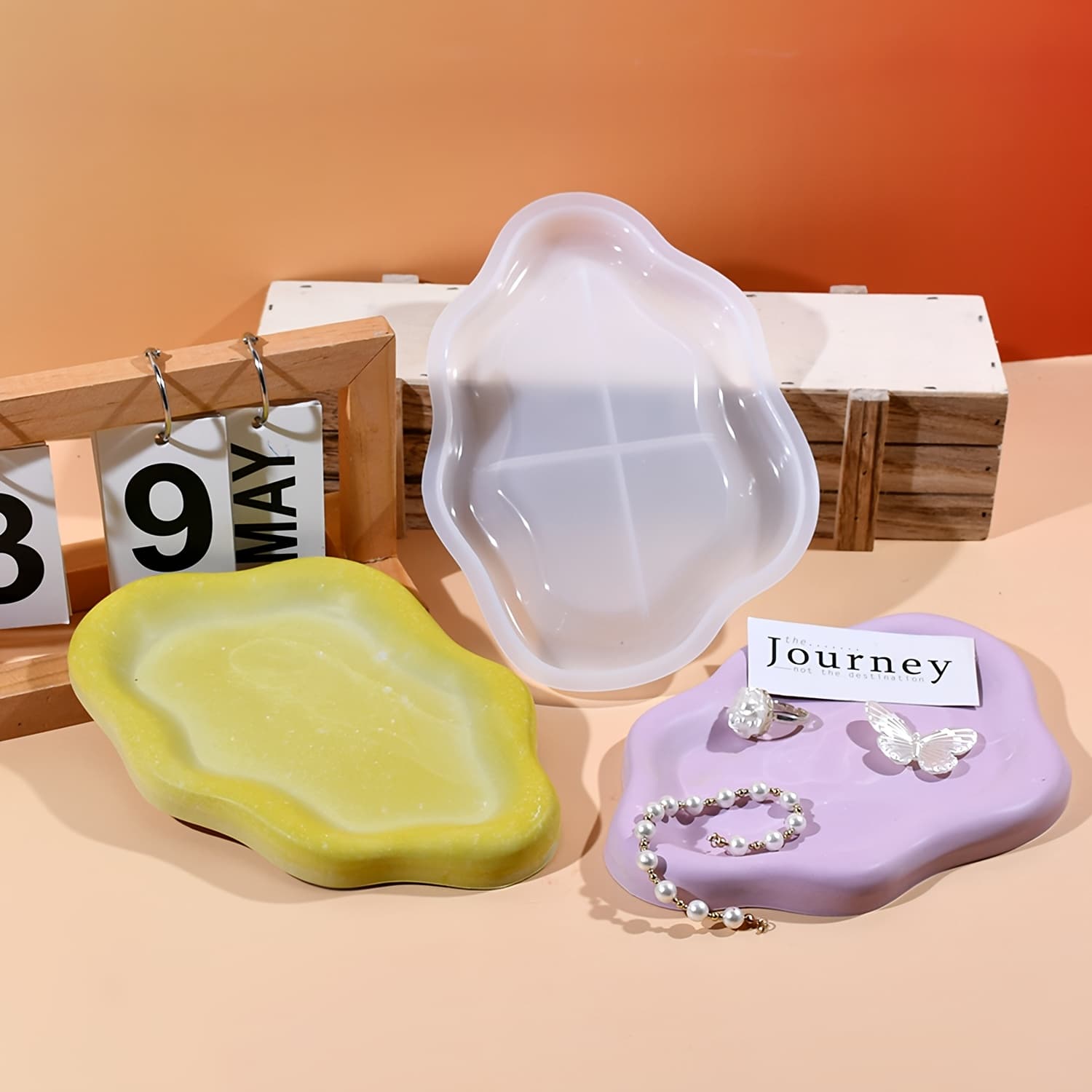 Molde de Plato para Joyas en Eco Resina – Diseño Orgánico